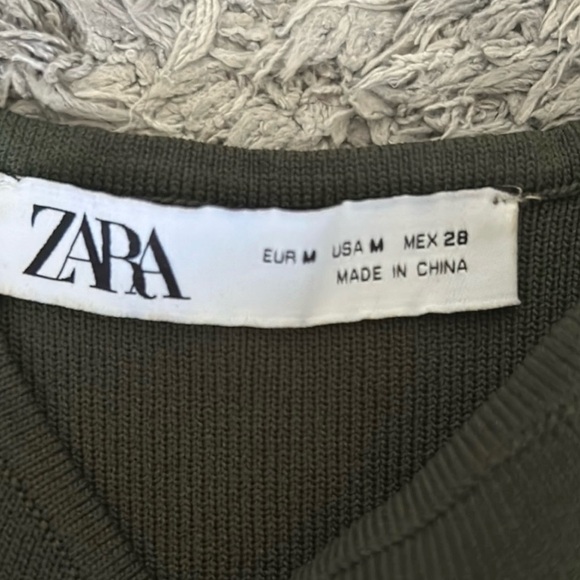 Zara Olive Cut Out Midi Dress - Picture 4 of 4